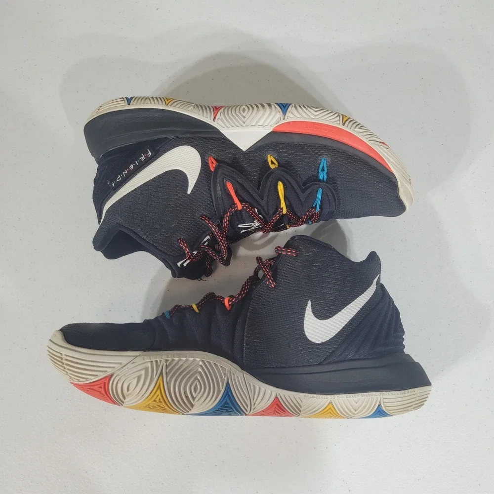 Nike Basketball Shoes Mens 8 Black Kyrie 5 Friends AO2918-006 TV Show Collab